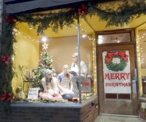 Flora Jr. Grangers living window during Hometown Christmas 