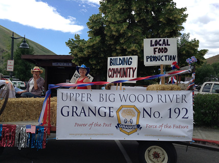 UBWR Grange Float in 2016 Hailey Fourth of July Parade