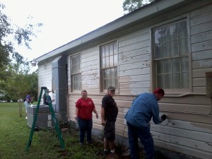 Volunteers Repainting the Cibolo Grange Hall