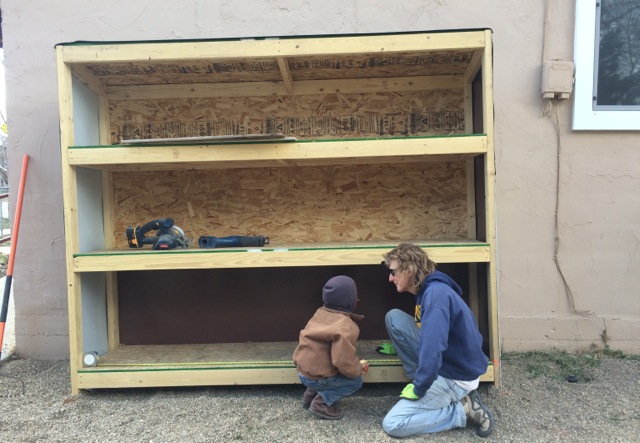 Eddy is offering his expert opinion regarding where the dividers should go… that’s in between offering rocket ship rides :)