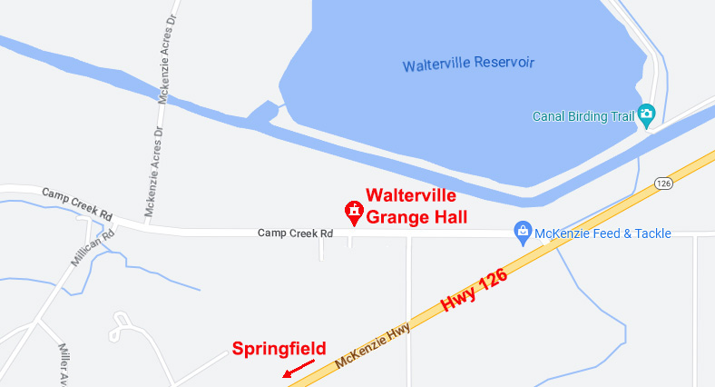 Map to Walterville Grange