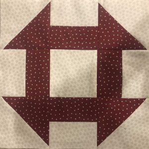 February Quilt Block - Churn Dash